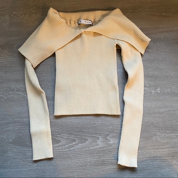Zara Fitted Knit Top - Ecru - Picture 13 of 16